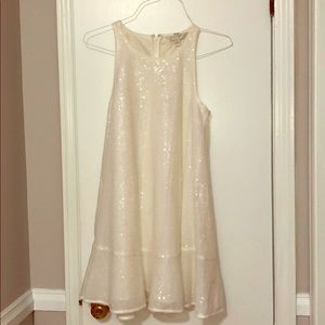 White sequin dress